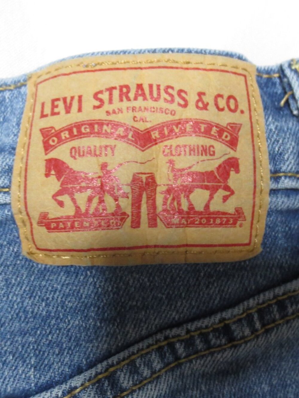 LEVI’S womens JEANS button-fly RIBCAGE straight ANKLE blue DENIM SIZE 24 - Picture 5 of 7